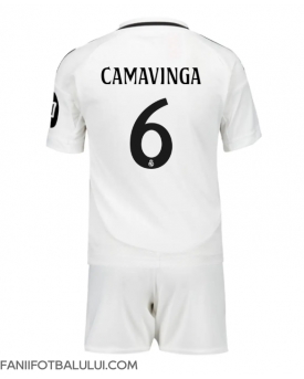 Real Madrid Eduardo Camavinga #6 Echipament de Fotbal Replică 2024-25 Copii Acasa (+ Șorturi)